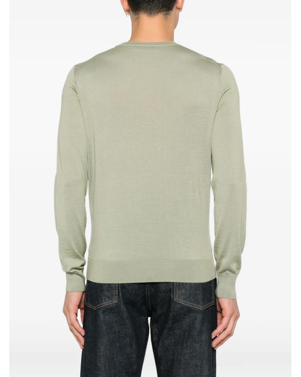 IVORY PARIS Green Crew-Neck Sweater for men