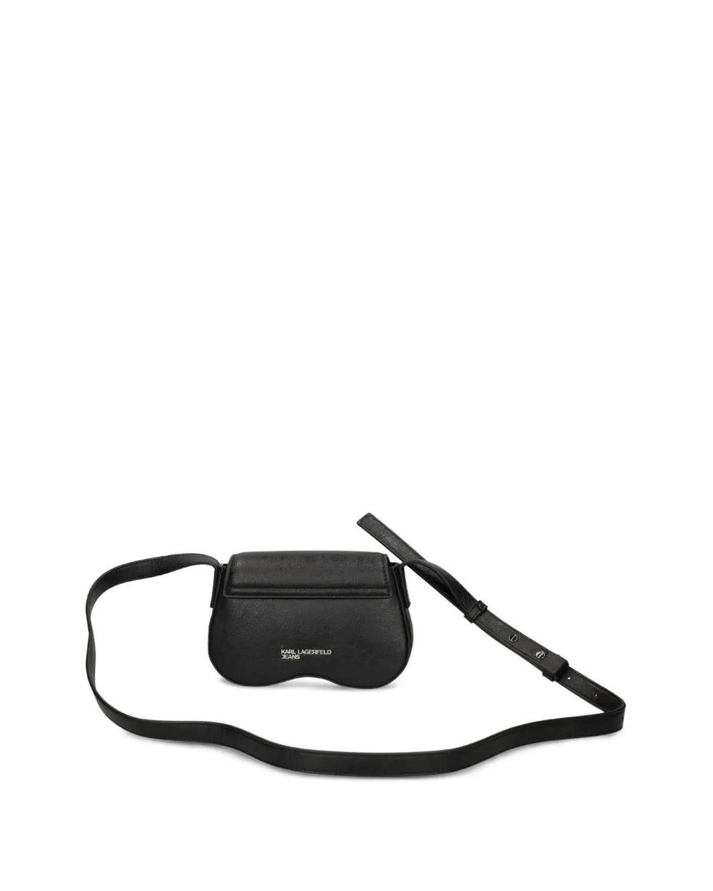 Karl Lagerfeld Black K Logo Flap Crossbody Bag