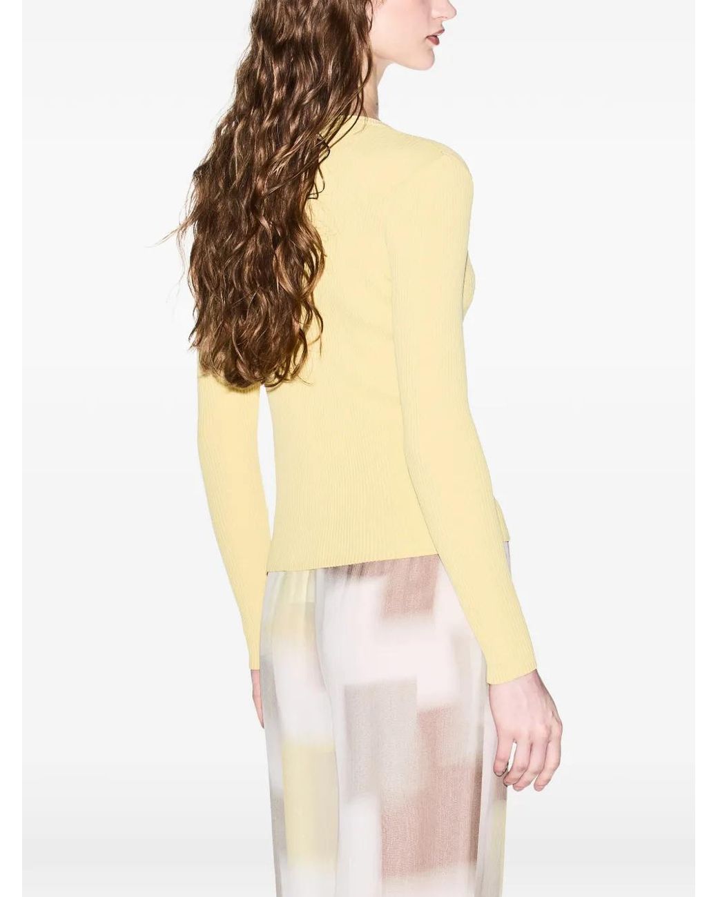 ARMANI EXCHANGE Yellow Fitted Cardigan
