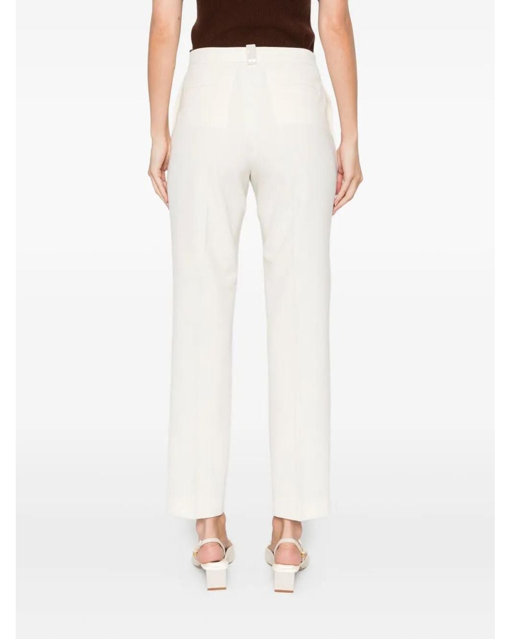 Fabiana Filippi White Straight-Leg Trousers