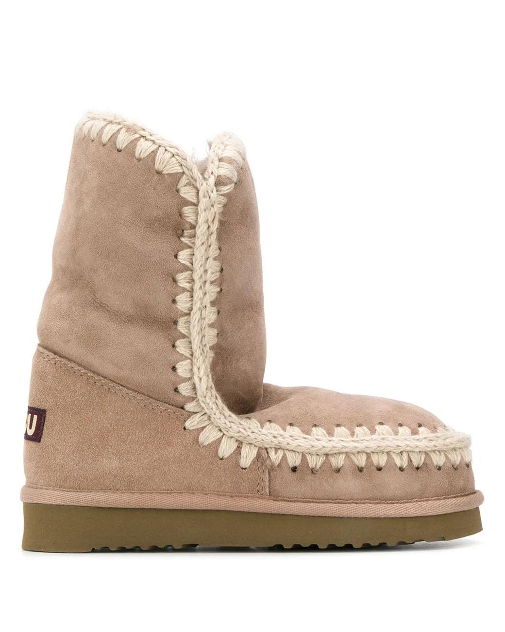 Mou Natural Stiefel Mit Shearling-Futter