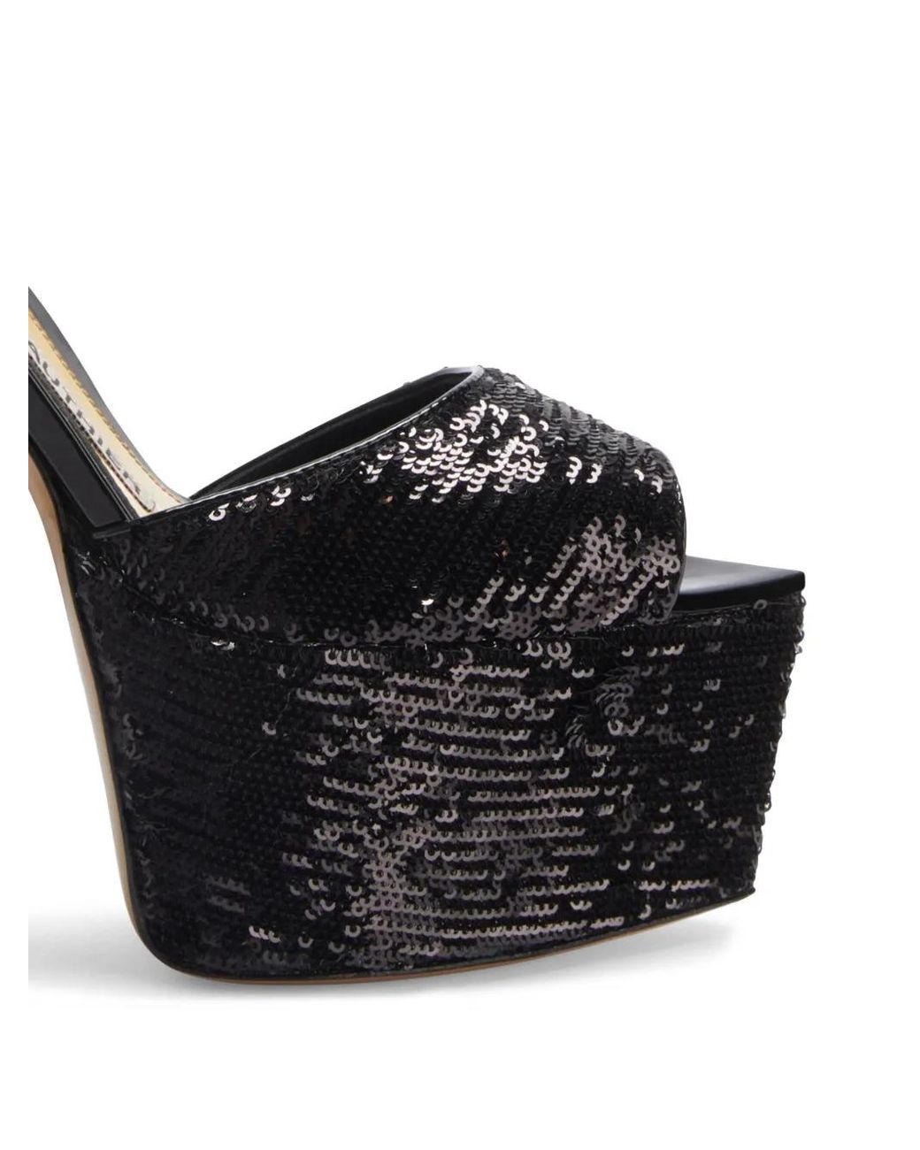 Alexandre Vauthier Black 160Mm Sequinned Sandals