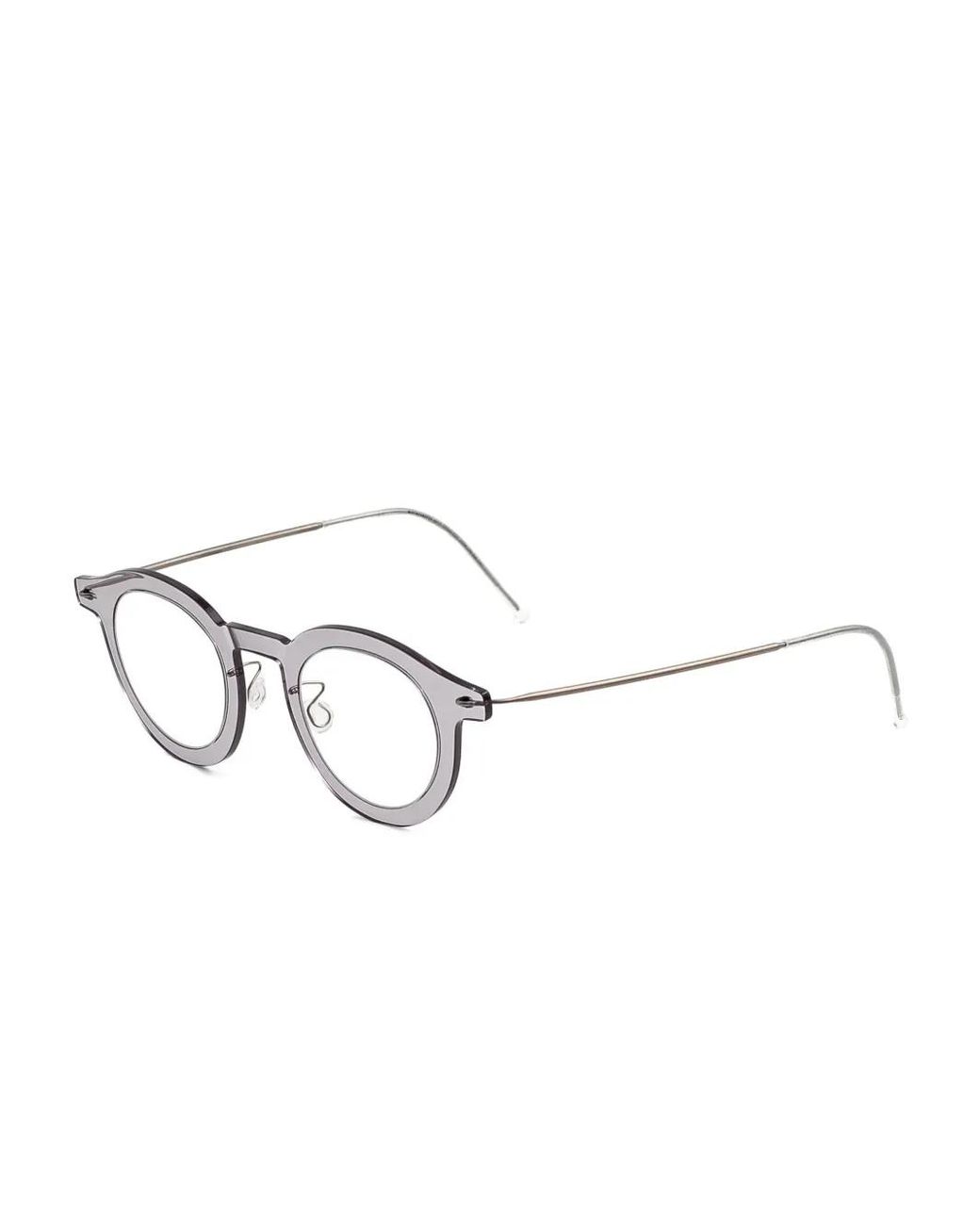 Lindberg Gray Round-Frame Glasses