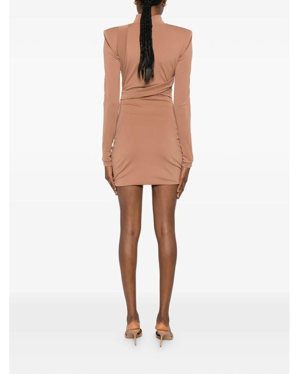 MITILIANE COUTURE White Draped Mini Dress