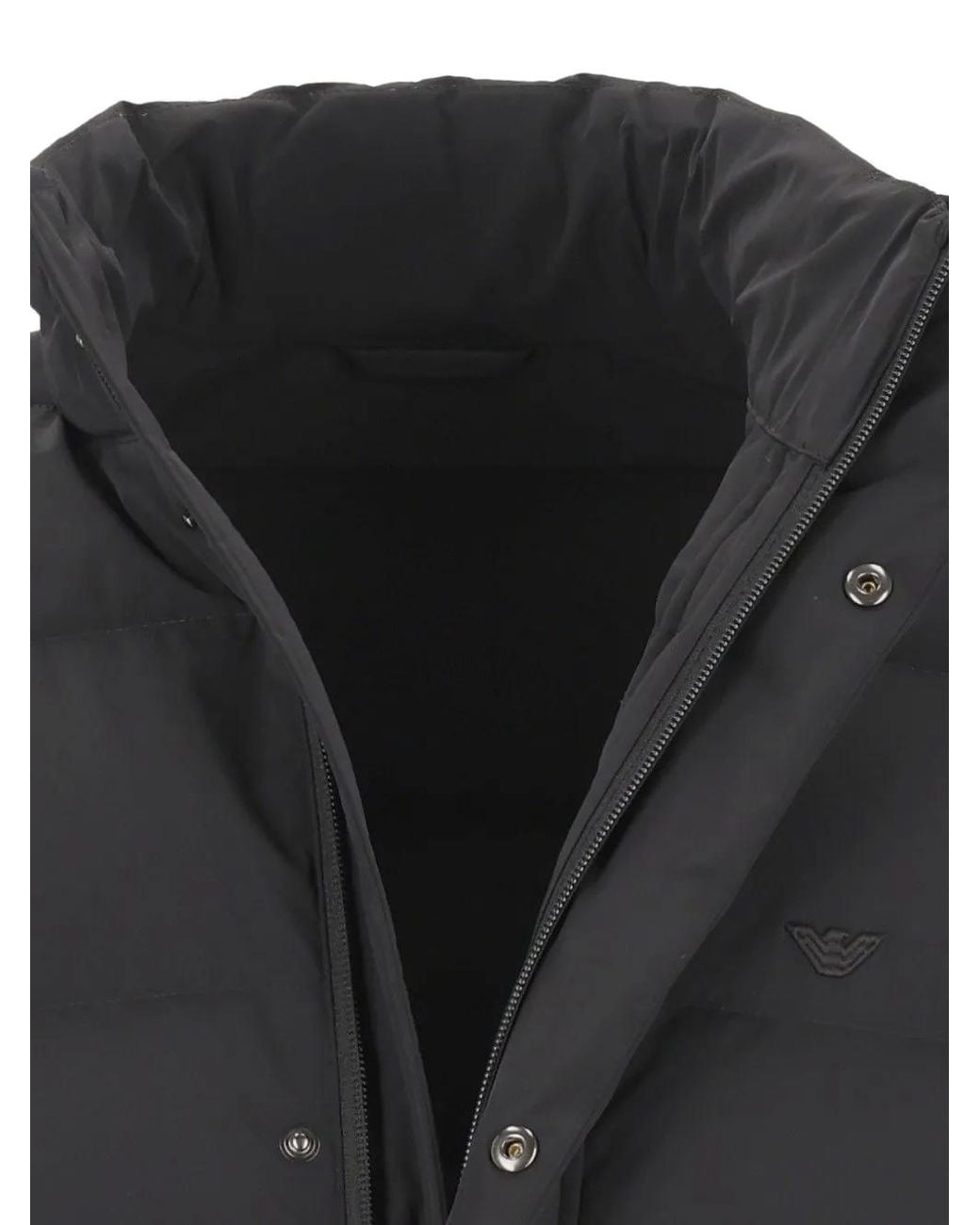 Emporio Armani Black Quilted Puffer Jacket for men