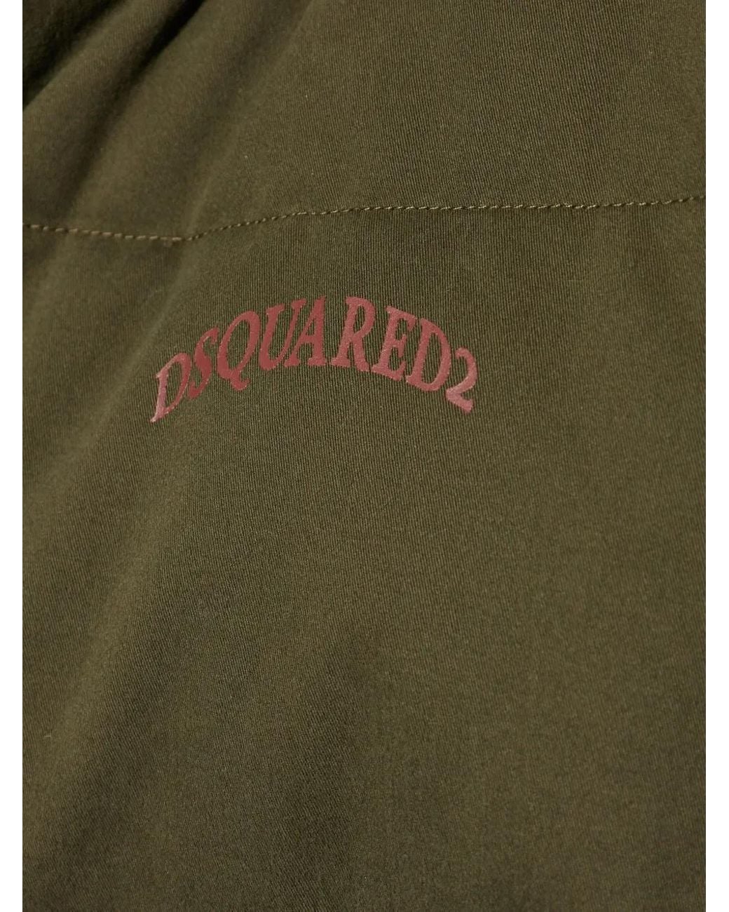 DSquared² Green Quilted Vest for men