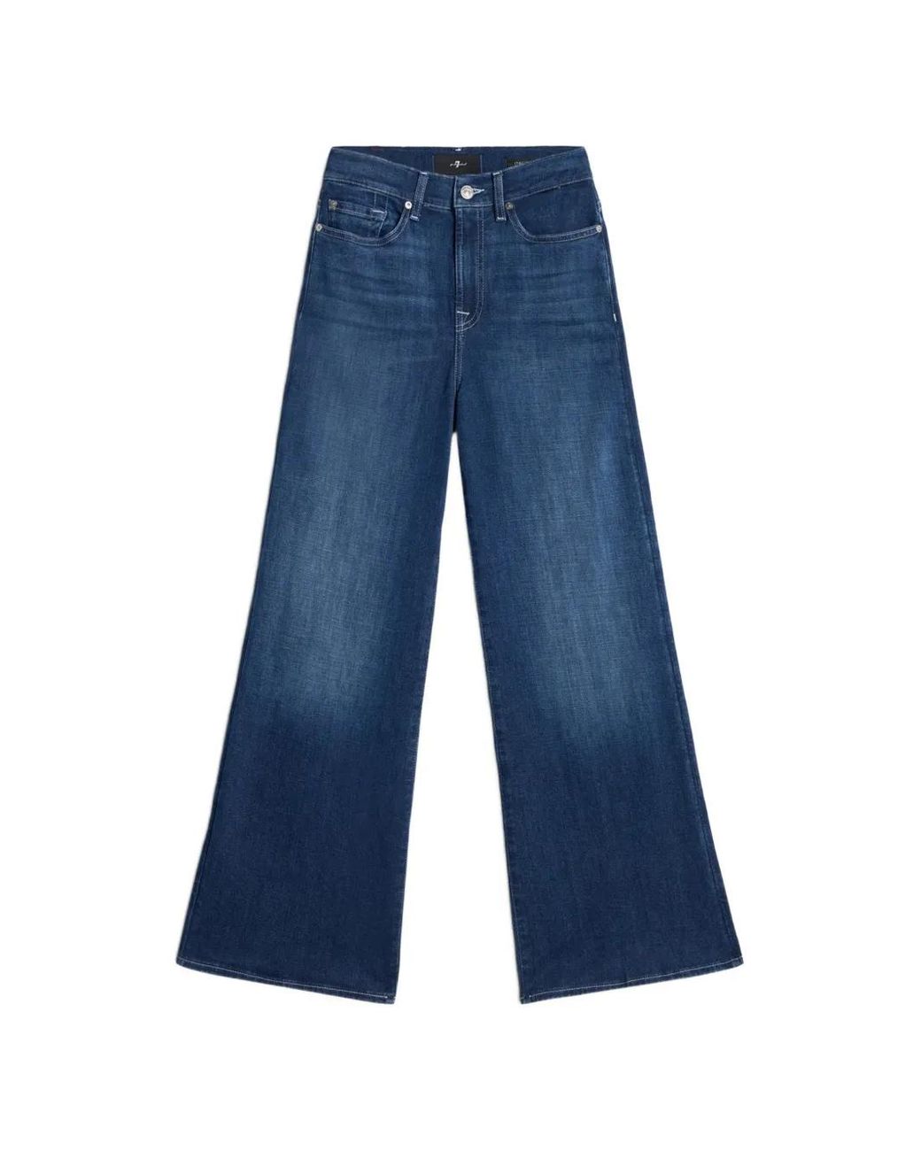 7 For All Mankind Blue Lotta Ankle Belt-Loop Jeans
