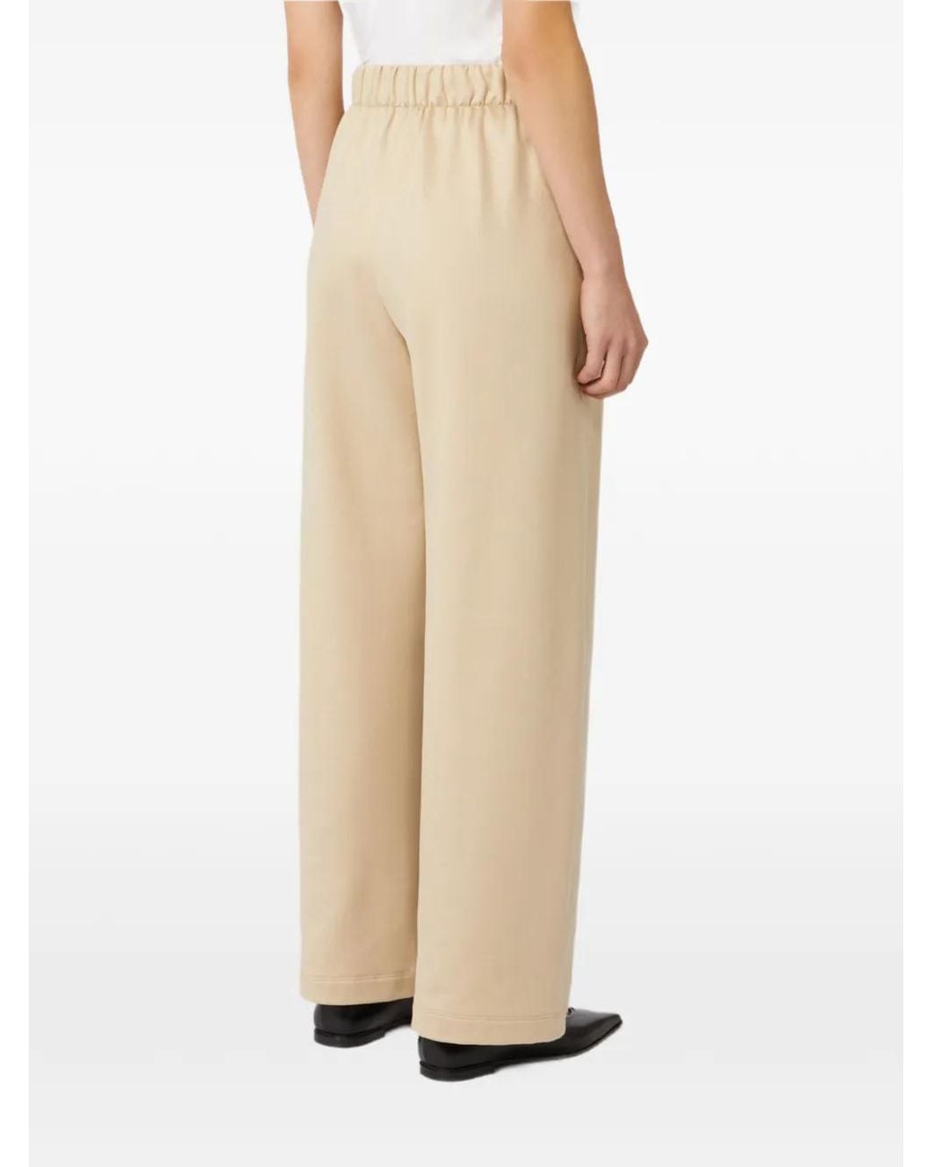 Max Mara Natural Elasticated Palazzo Pants