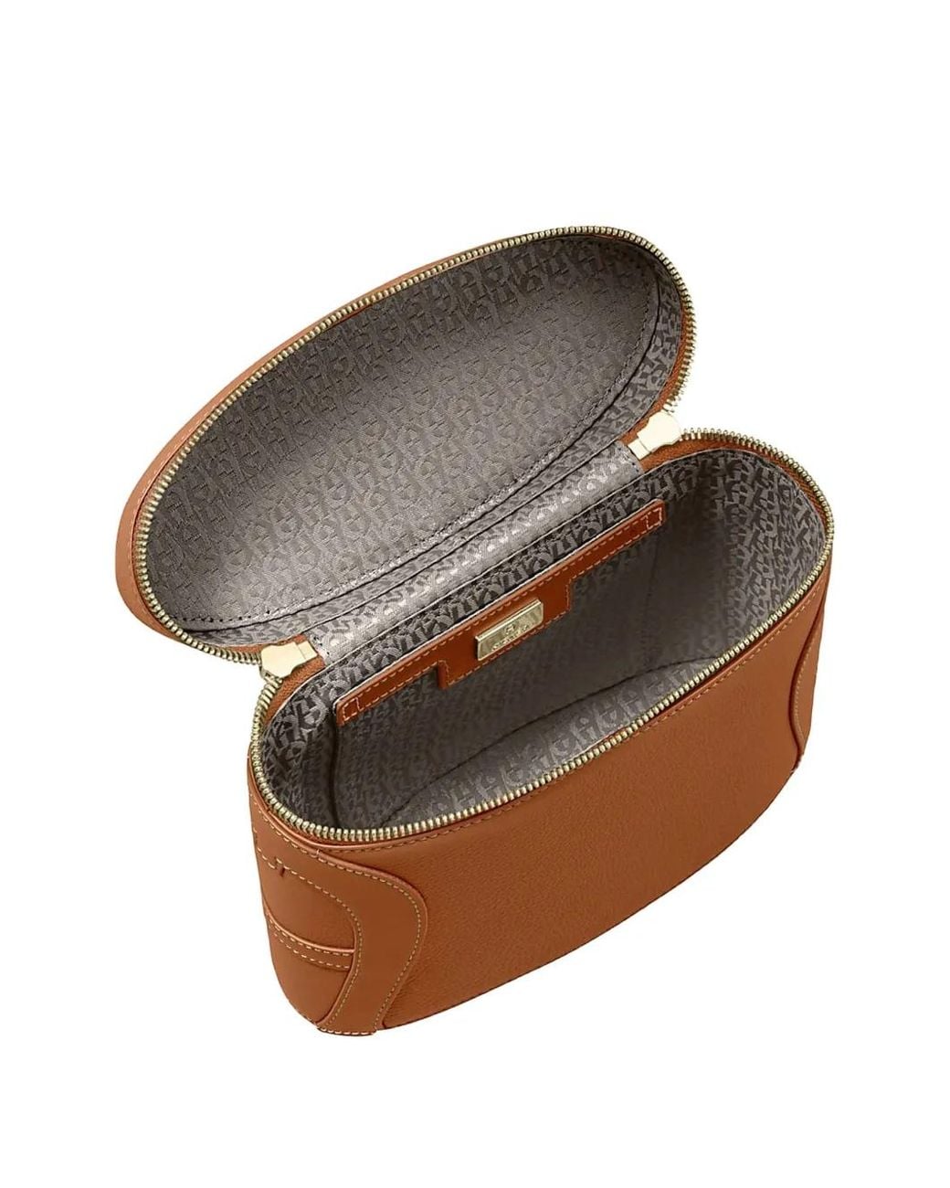 Aigner Brown Petit Cabas Deborah En Cuir Grainé