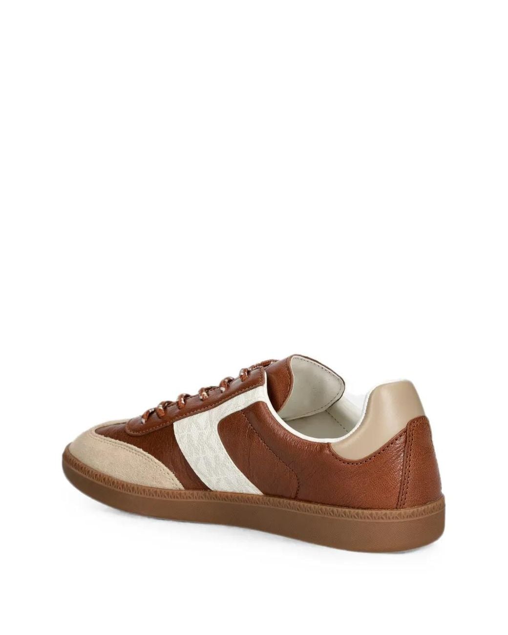 MICHAEL Michael Kors Brown Jovie Leather And Signature Logo Sneakers
