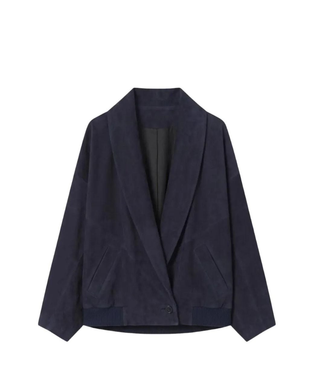Co. Blue Suede Wrap Jacket
