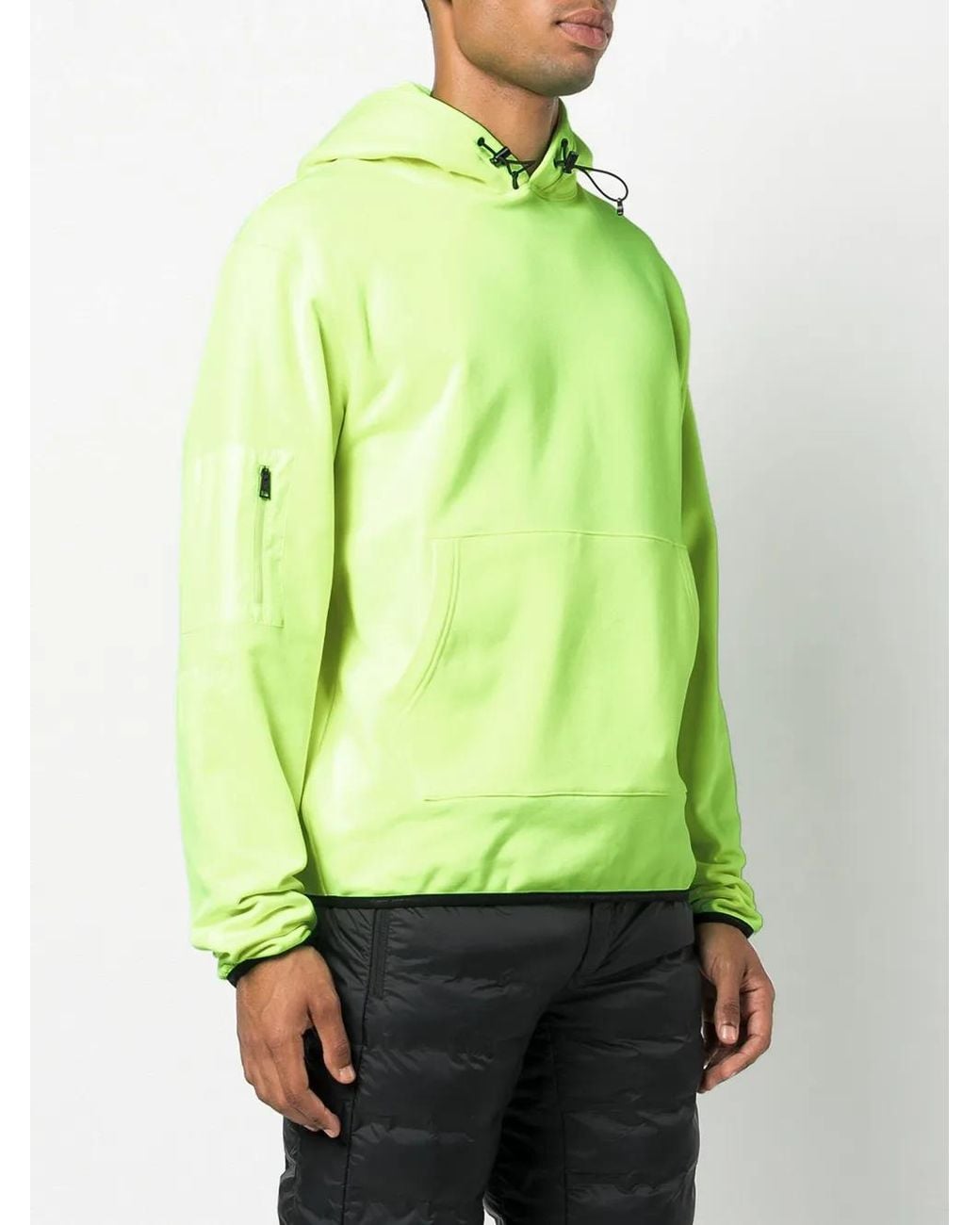 Aztech Mountain Green Fleece Drawstring Hoodie for men