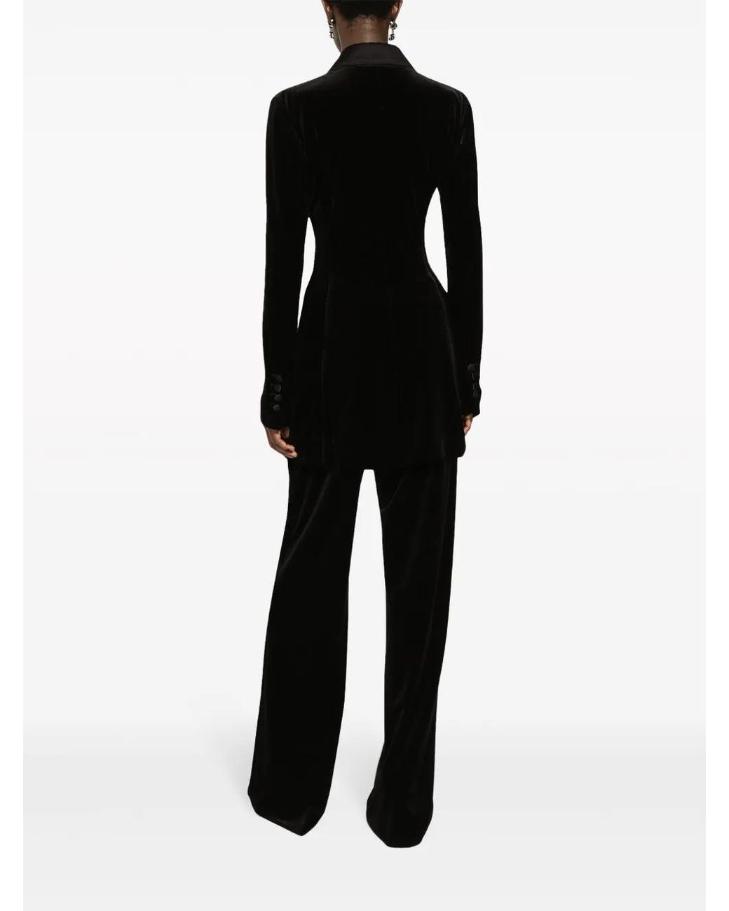 Dolce & Gabbana Black Velvet Elasticated Trousers