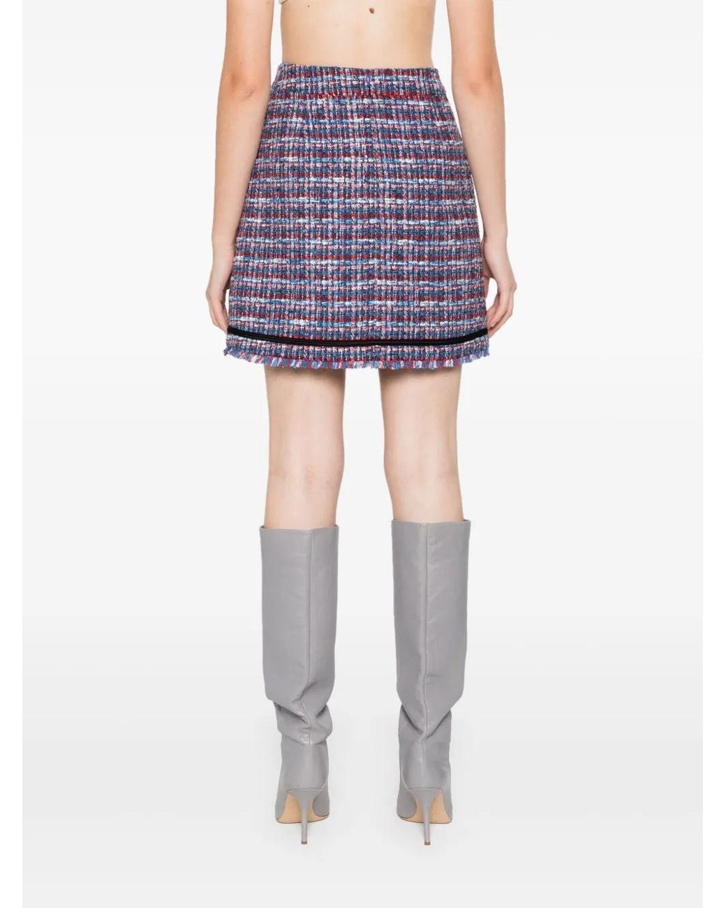 Minigonna Bouclé di Karl Lagerfeld in Blue