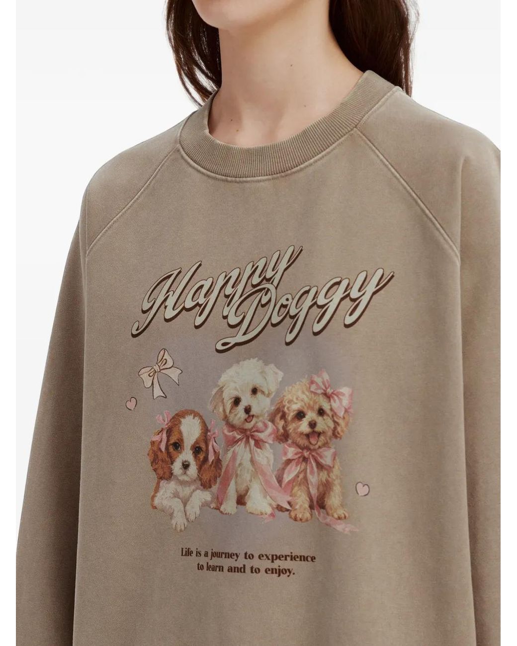 B+ AB Natural Happy Doggy Sweatshirt