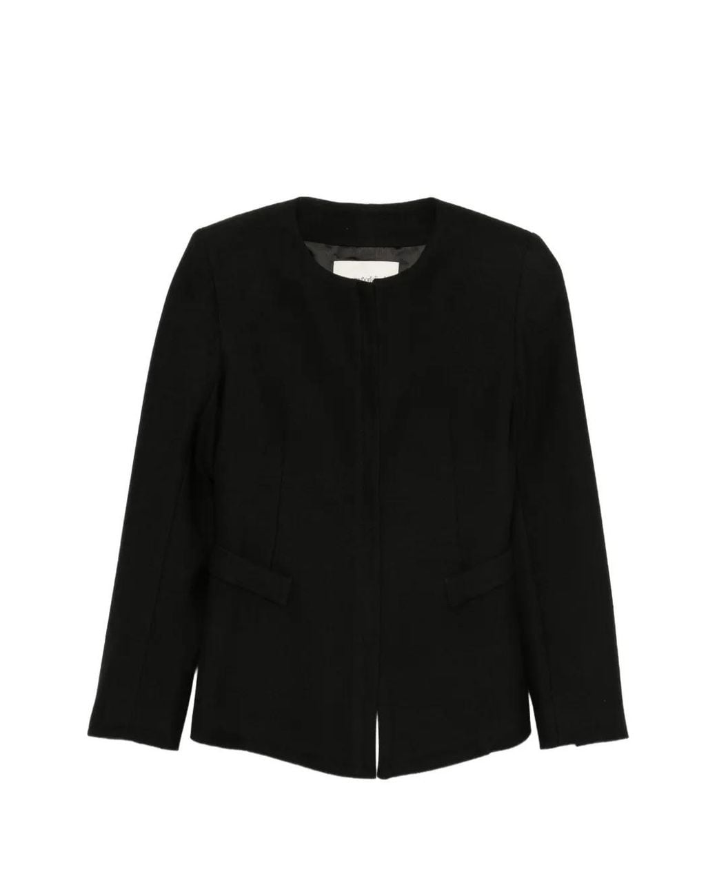 Gentry Portofino Black Collarless Jacket