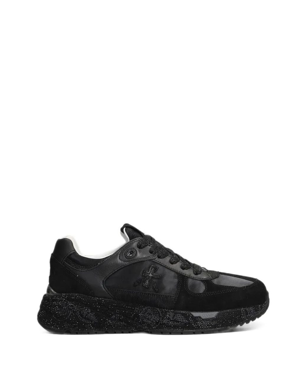 Premiata Black Mased Panelled Sneakers