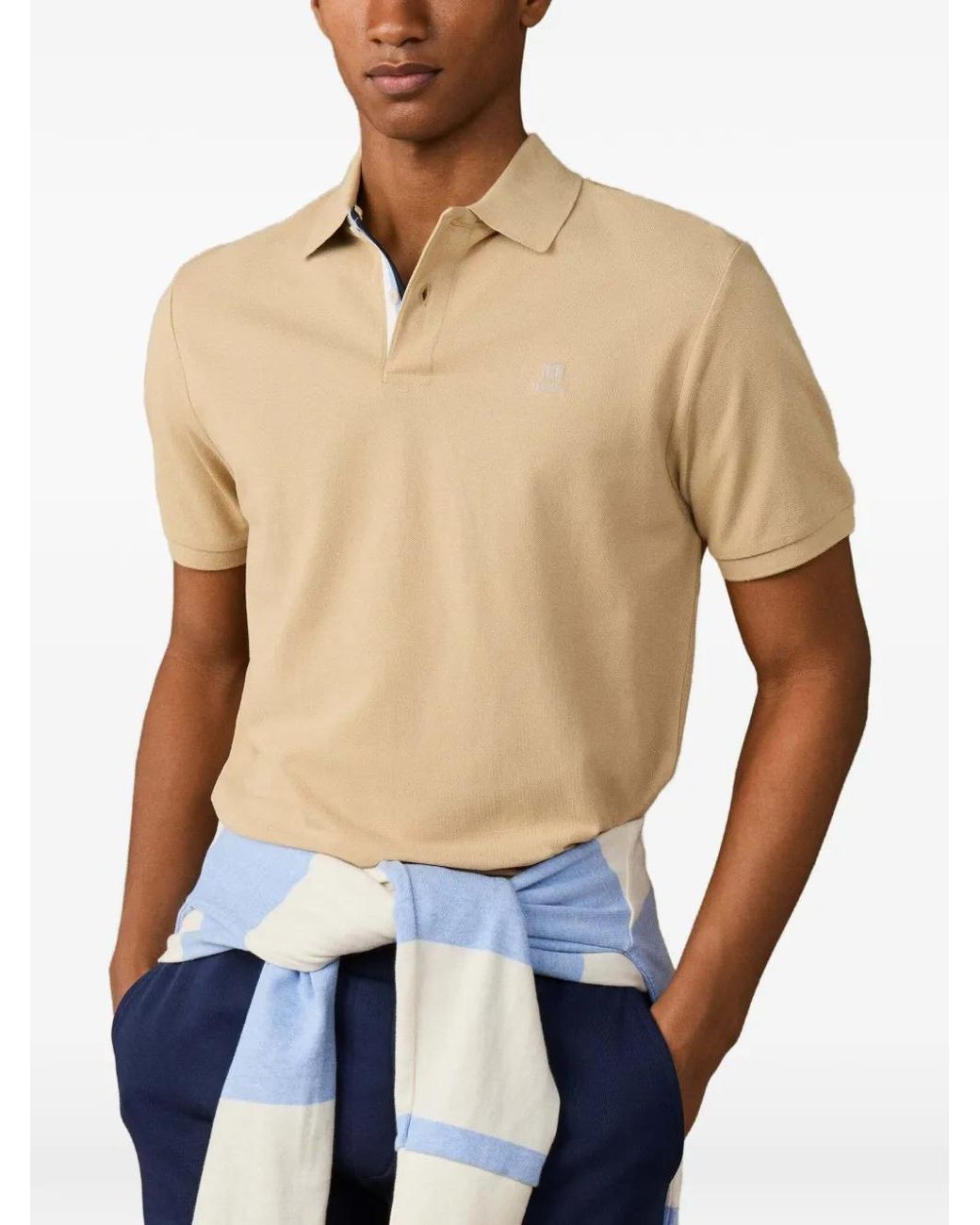 Polo Con Logo Bordado Hackett de hombre de color Blue