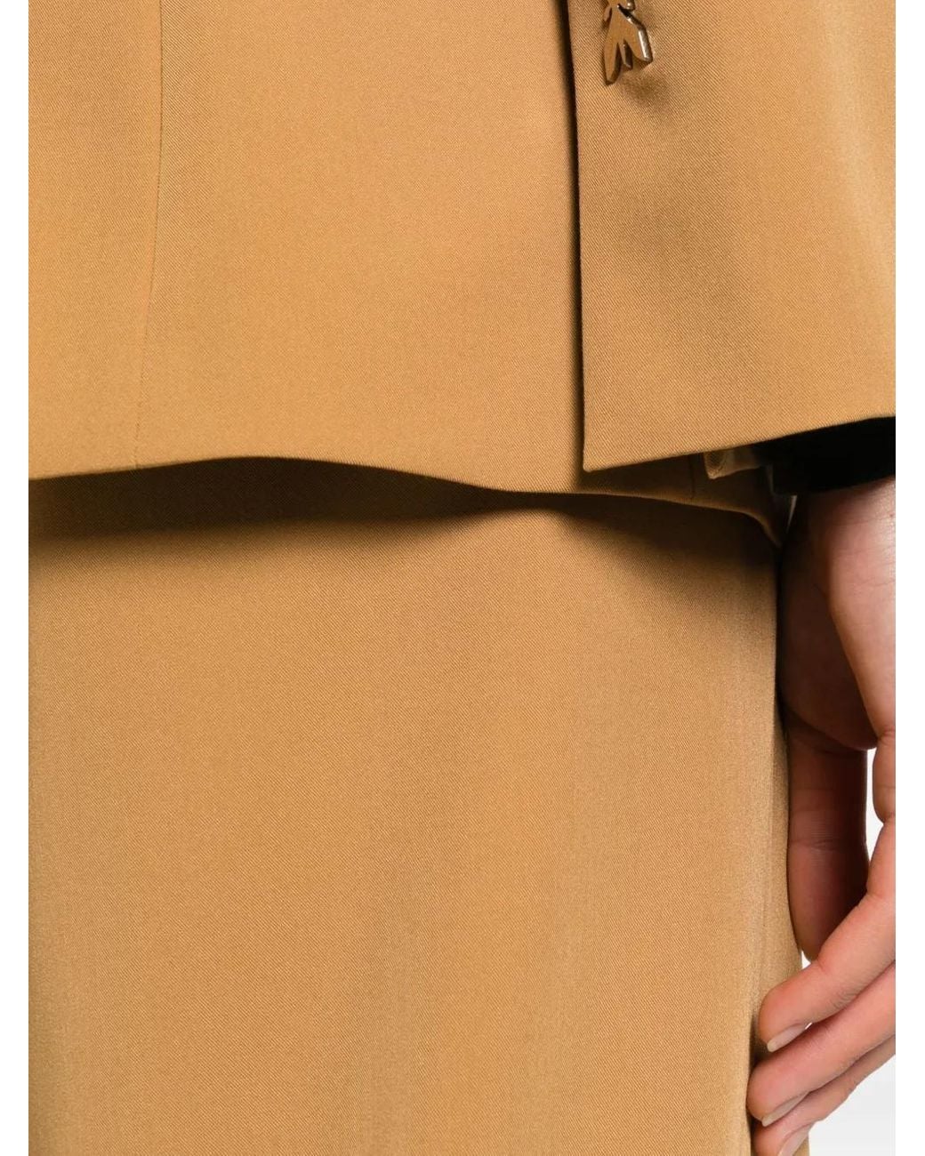 Patrizia Pepe Natural Peak-Lapel Blazer