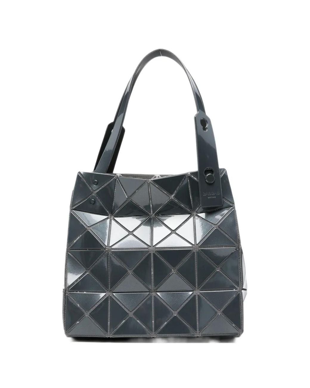 Issey Miyake Blue Geometric-Panelled Tote Bag