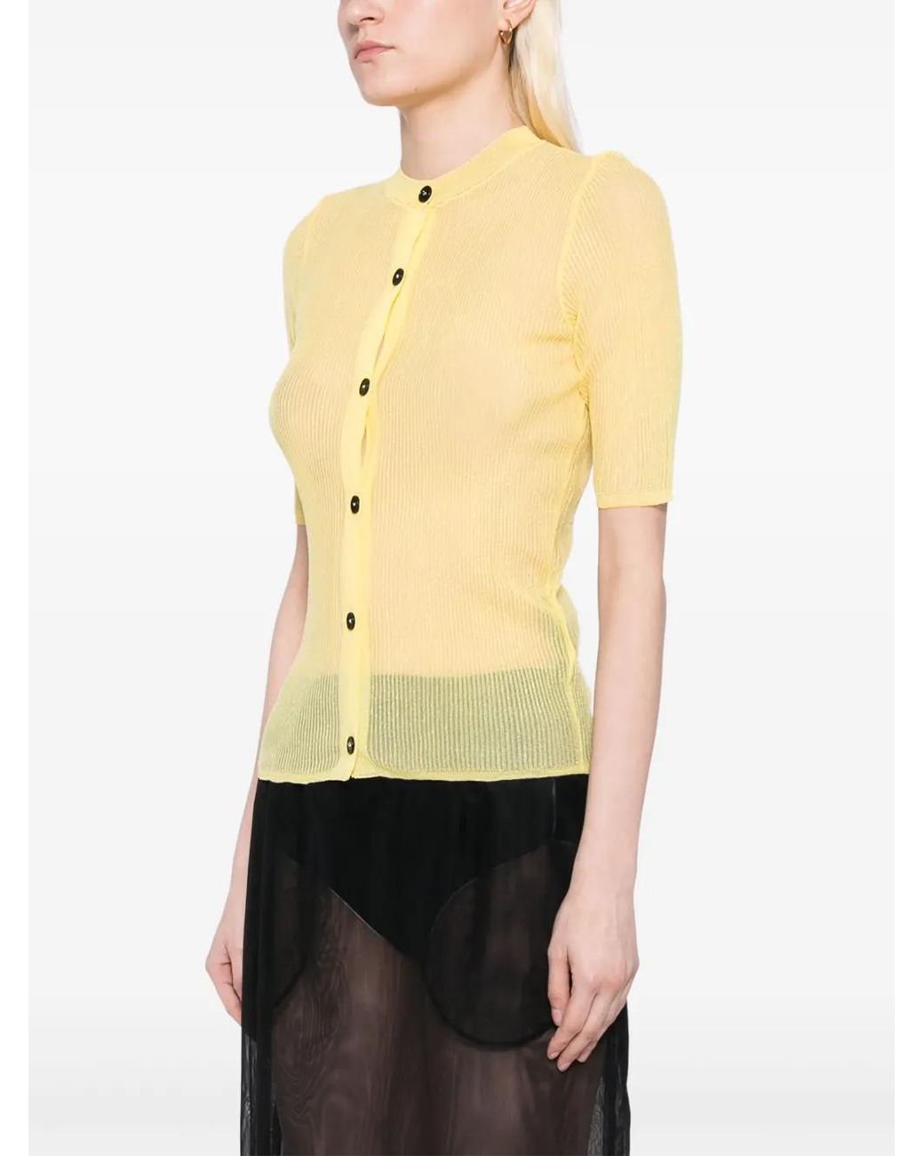 ALAINPAUL Natural Short-Sleeves Cardigan