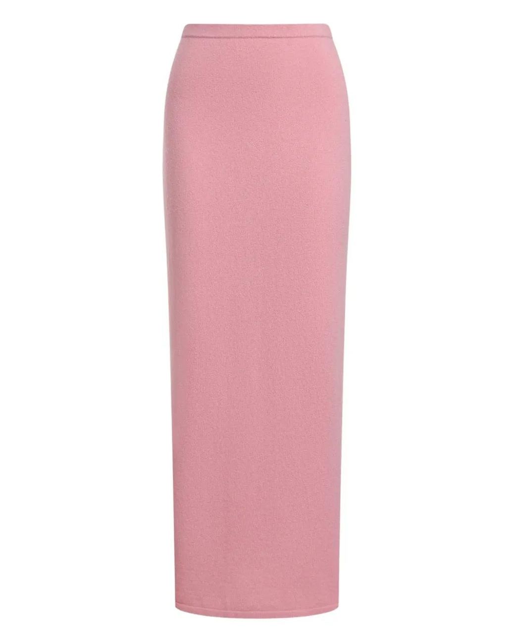 12 STOREEZ Pink Knitted Maxi Skirt