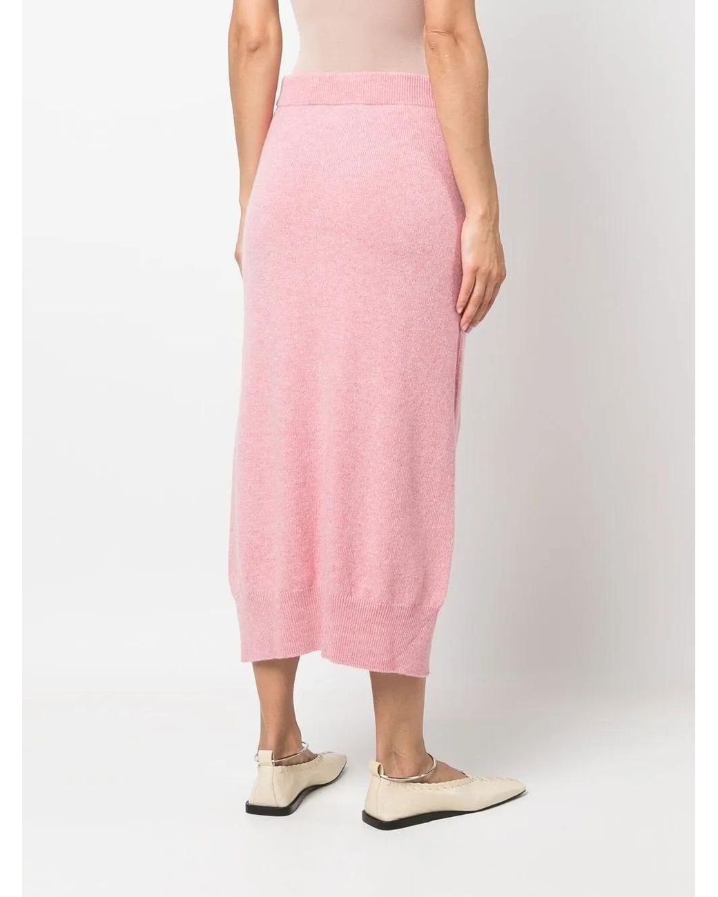 Barrie Pink High-Waisted Knit Skirt