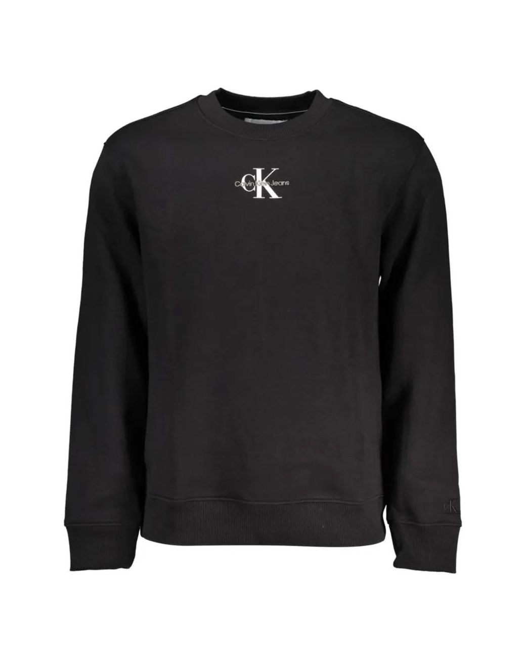 Calvin Klein Black Sweat En Coton À Logo Imprimé for men