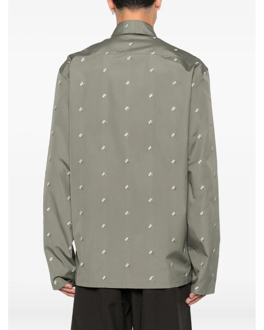 Rier Gray Cotton Shirt for men