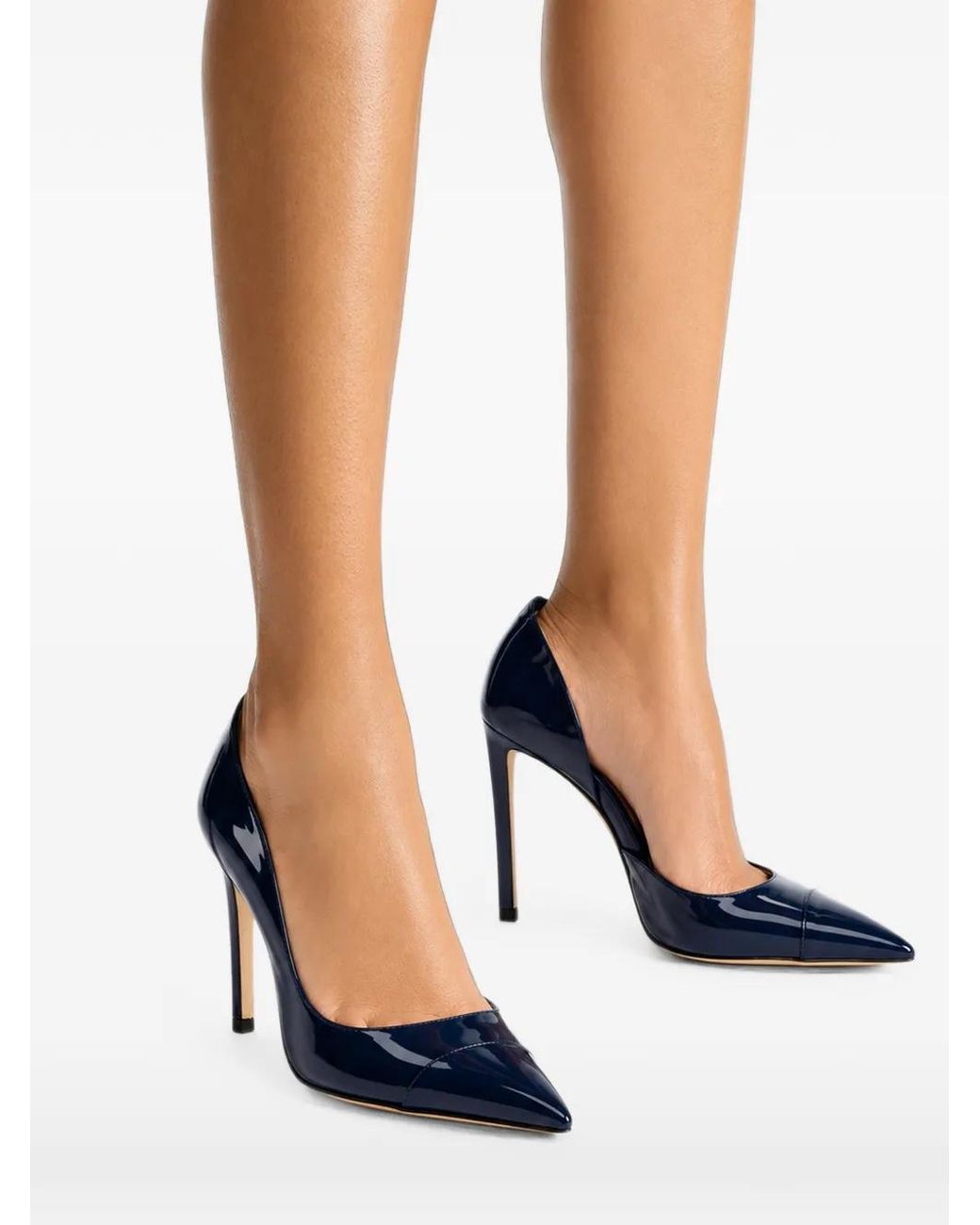 Jimmy Choo Blue Escarpins Brigitte En Cuir Verni