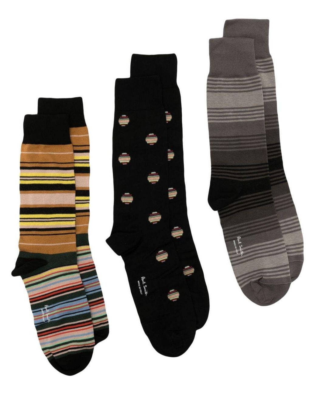 Paul Smith Set-of-three Socks in Black for Men | Lyst