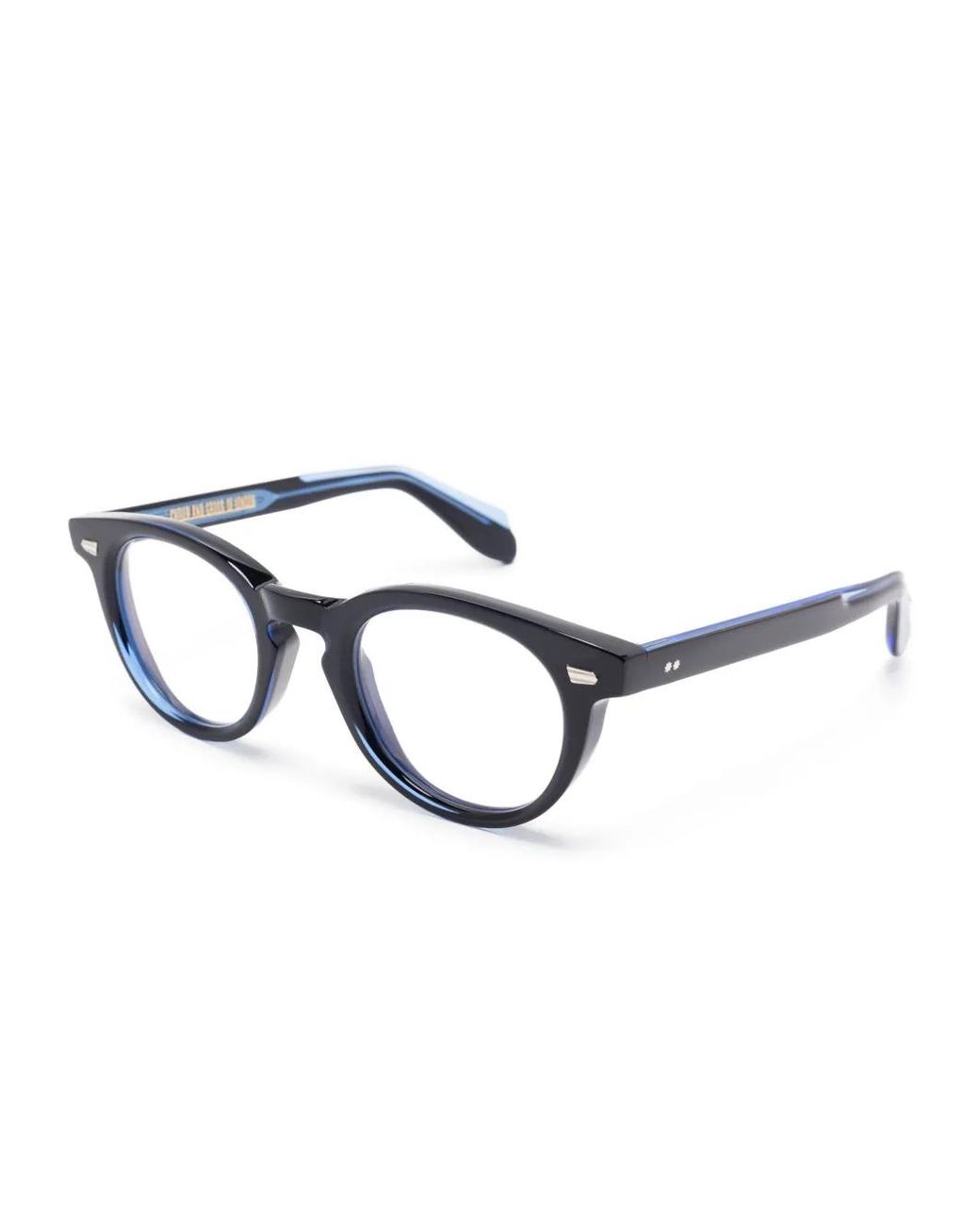 Cutler & Gross Blue Round-Frame Glasses