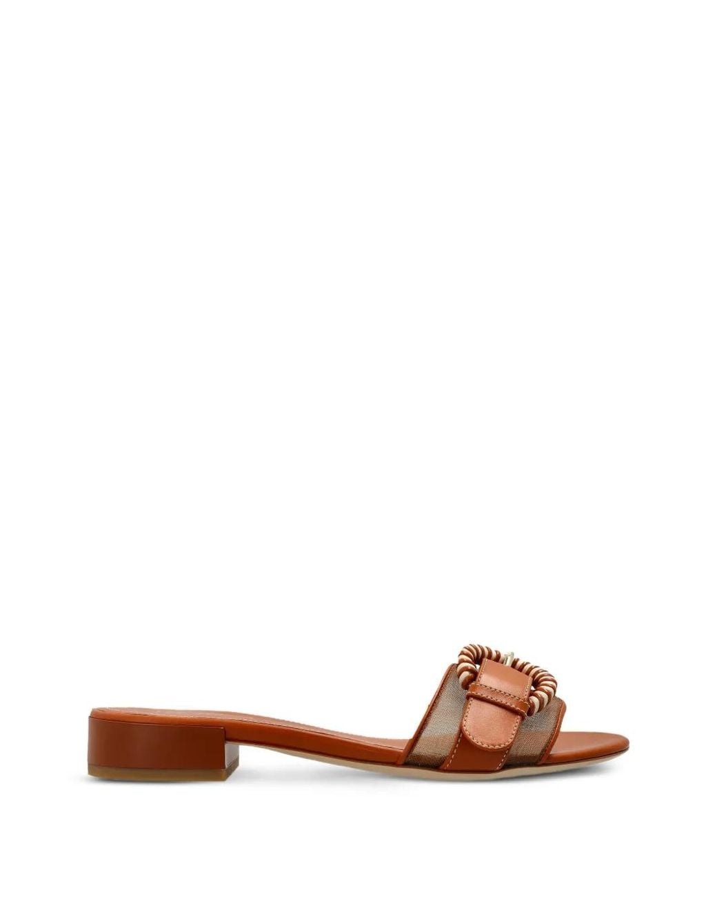 Rodo Brown Buckle Strap Sandals