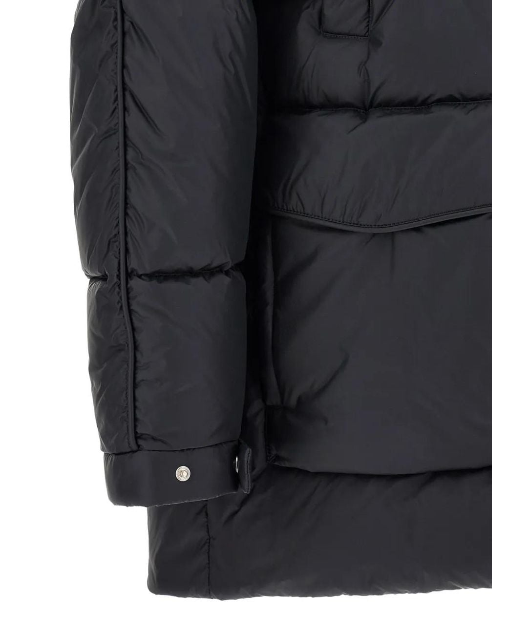 Plumífero Con Capucha Laminar de hombre de color Black