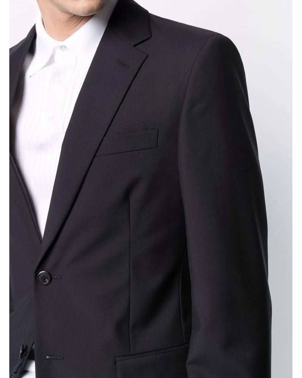 Prada Black Single-Breasted Virgin Wool-Blend Suit for men
