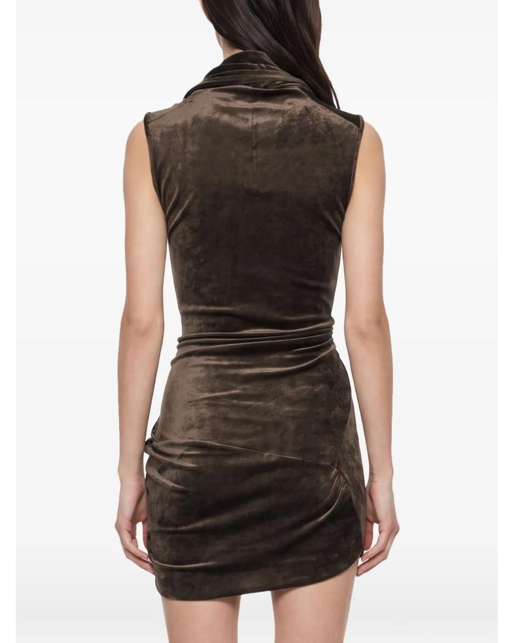 Rick Owens Black Draped Velvet Top