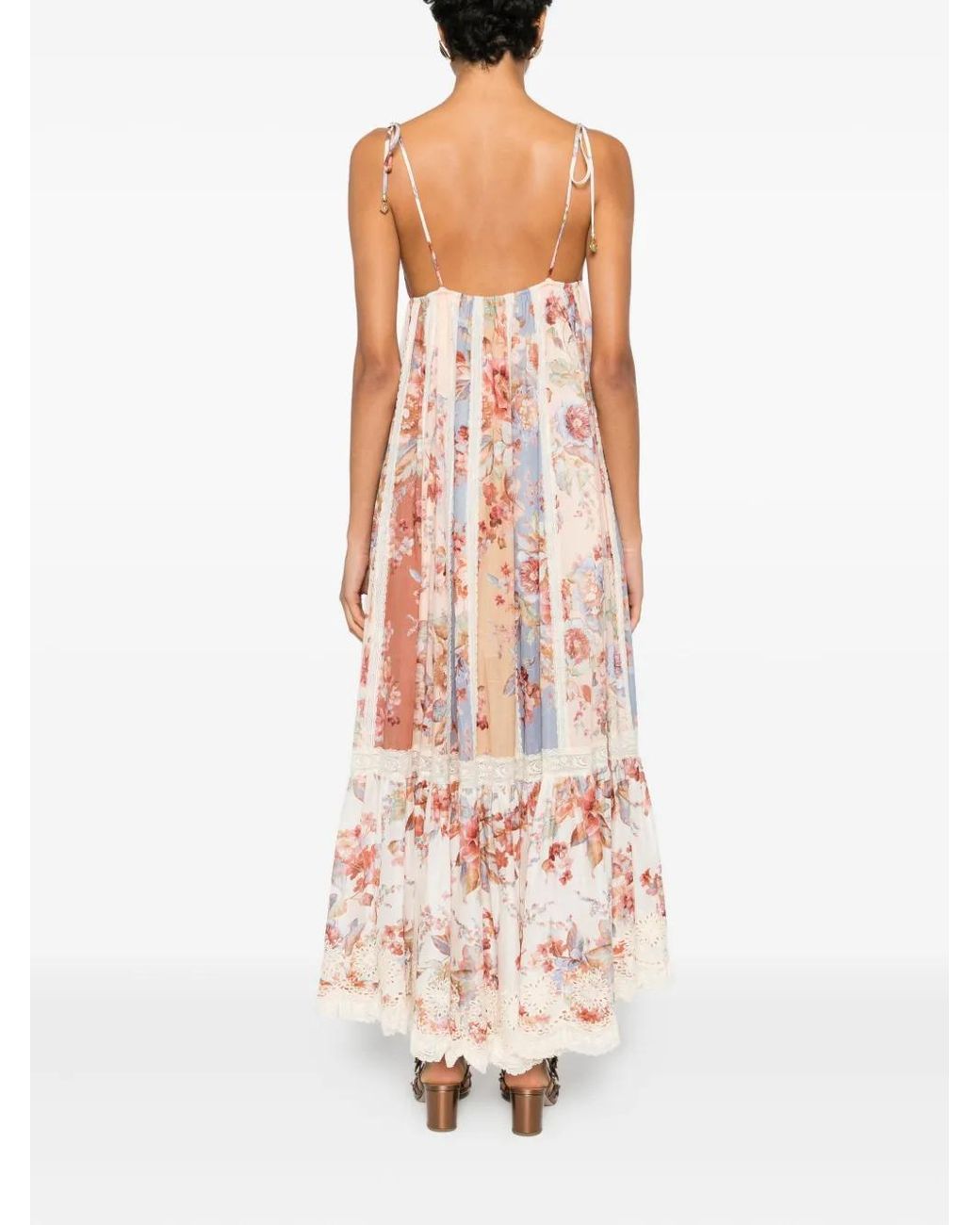 Zimmermann White Floral Lace Midi Dress