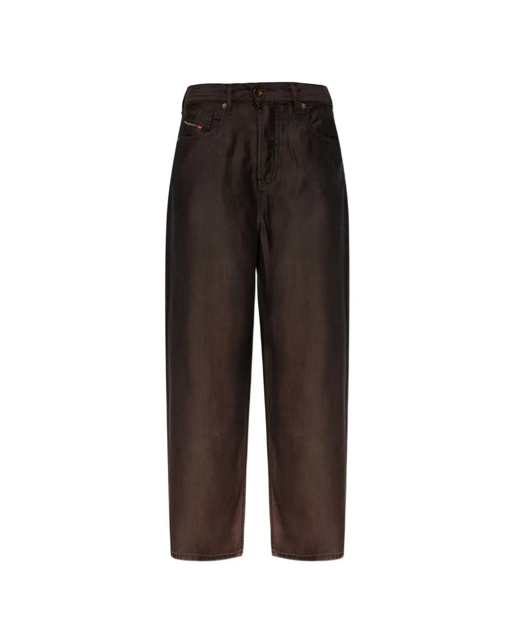 DIESEL Brown Wide-Leg Denim Trousers