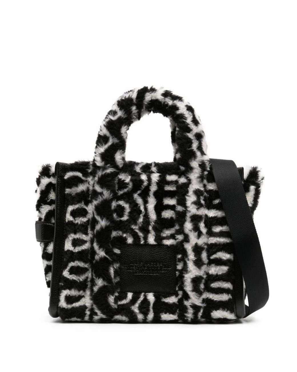 Marc Jacobs Medium The Monogram Fauxfur Tote Bag in Black Lyst