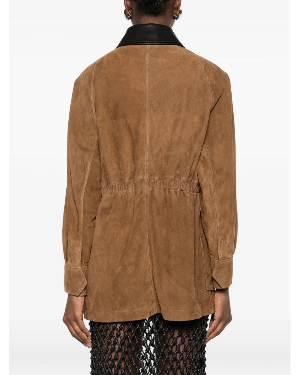 Nour Hammour Brown Grange Suede Jacket