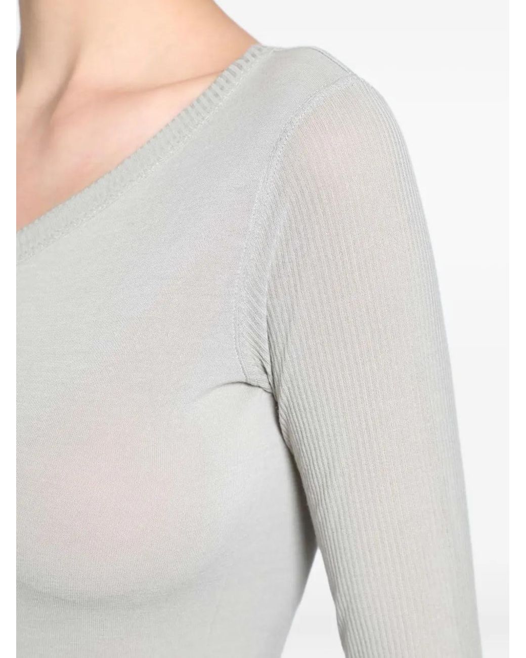 Rick Owens White Concordians Ziggy One-Shoulder Top