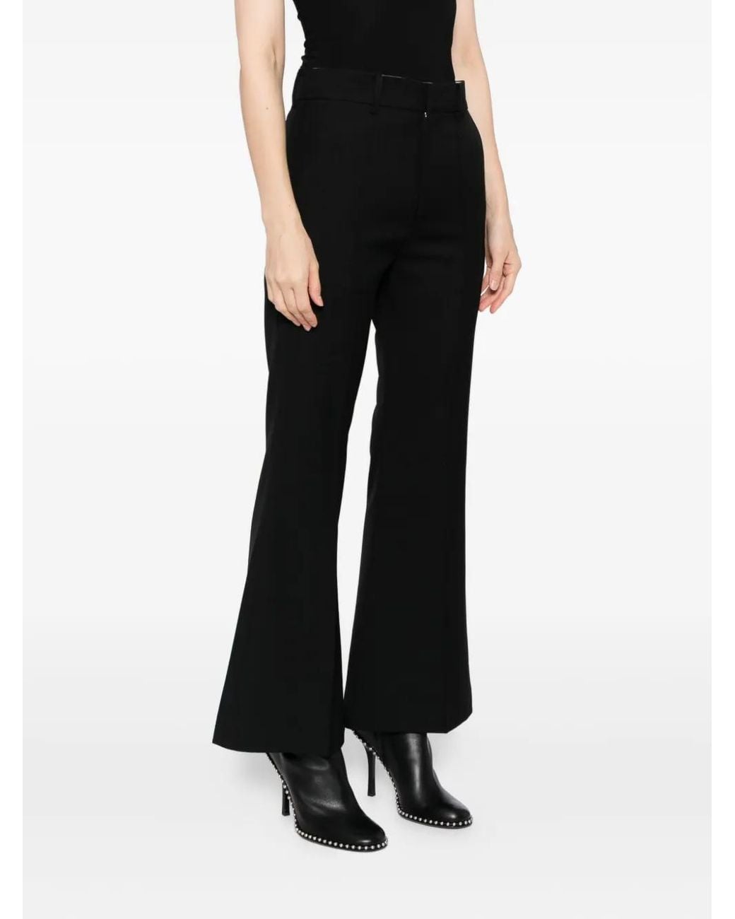 ROKH Black Flared Basic Trousers