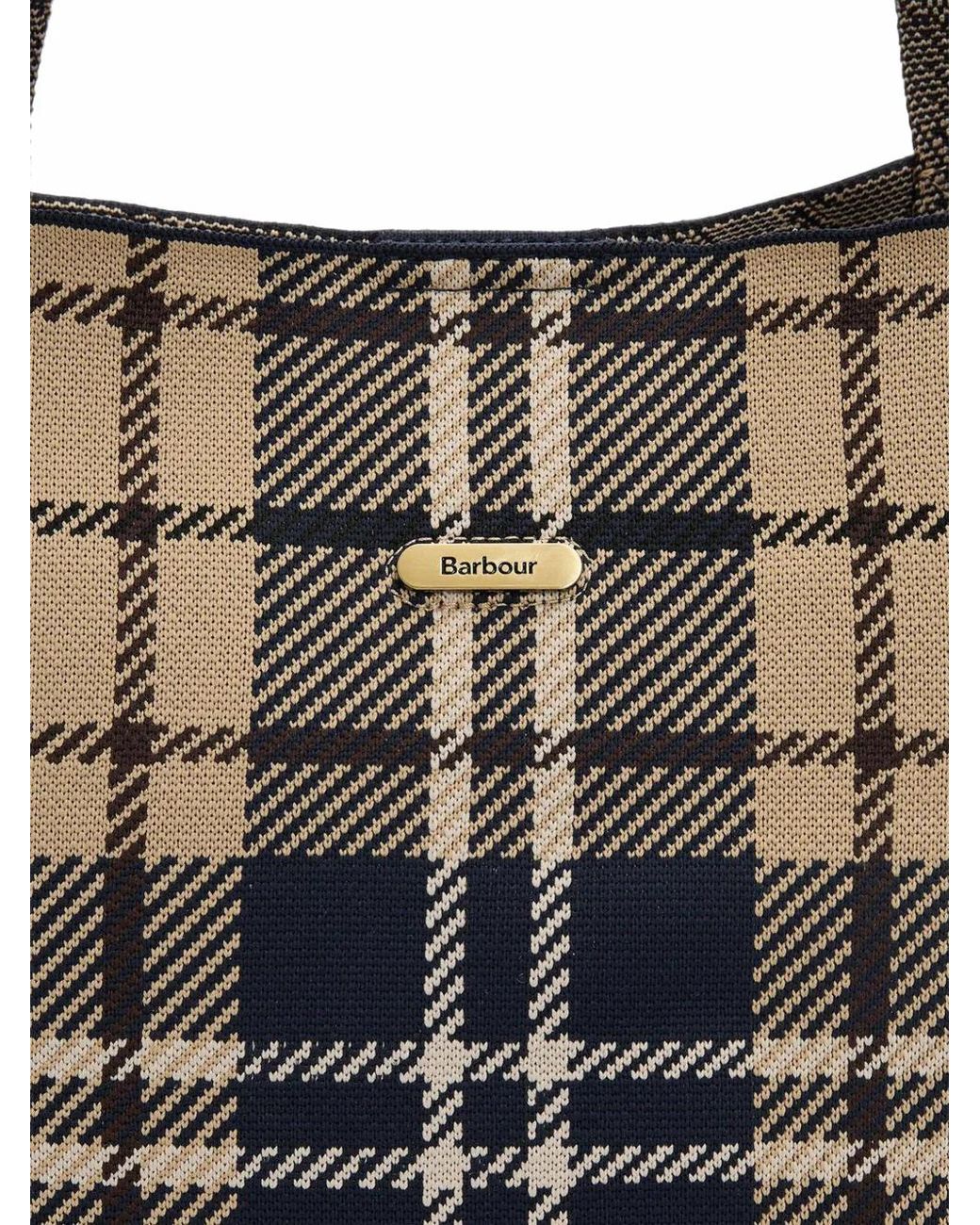 Barbour Black Large Layla Tartan Tote Bag