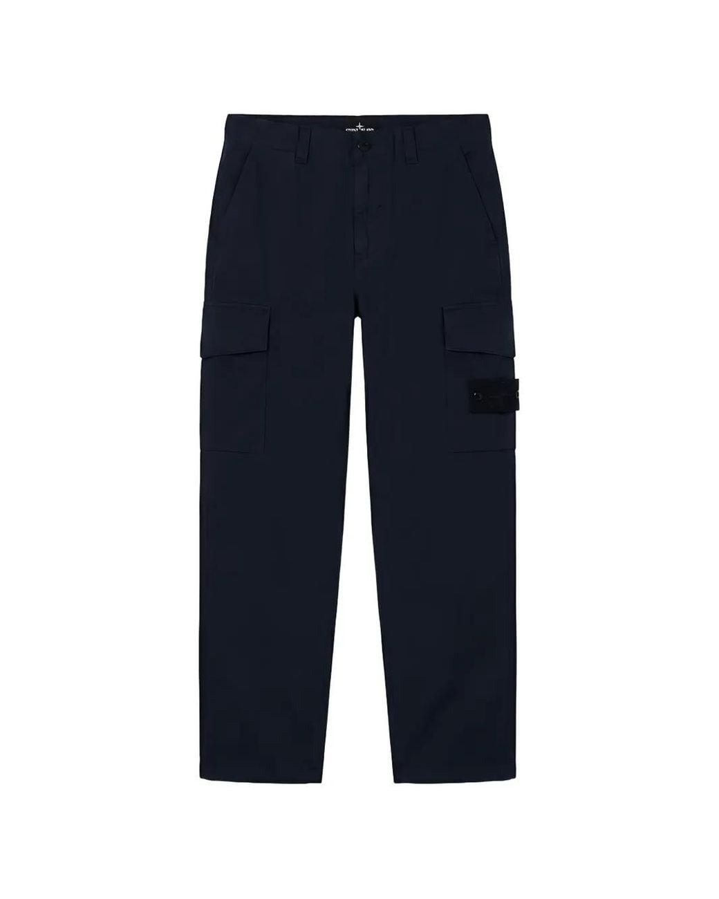 Stone Island Blue 3100021 All-Weather Cotton Canvas Ghost Piece Trousers for men