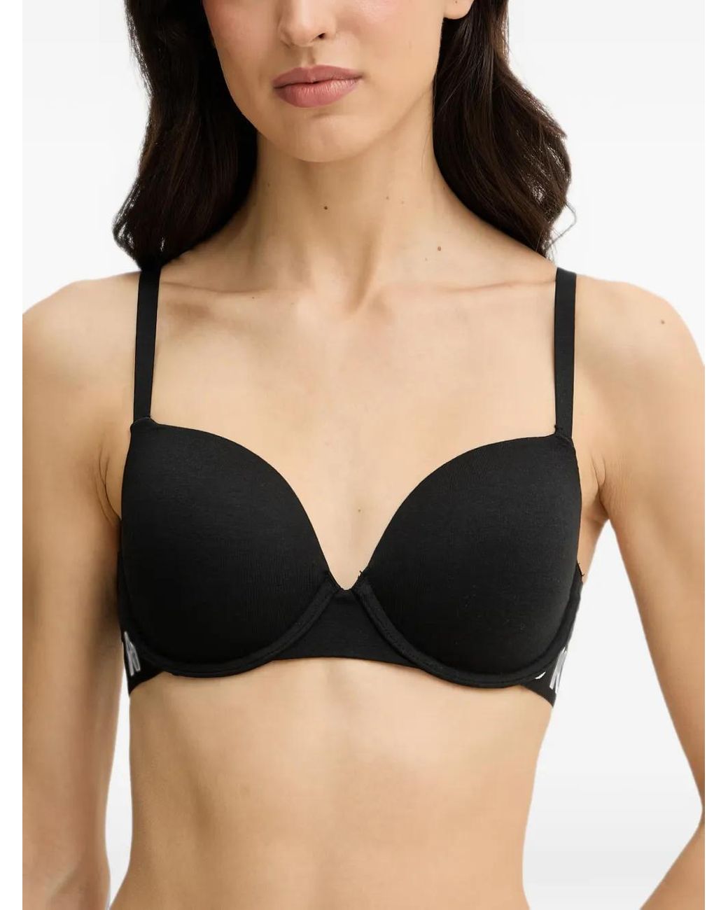 DKNY Black Logo-Tape Padded Bras