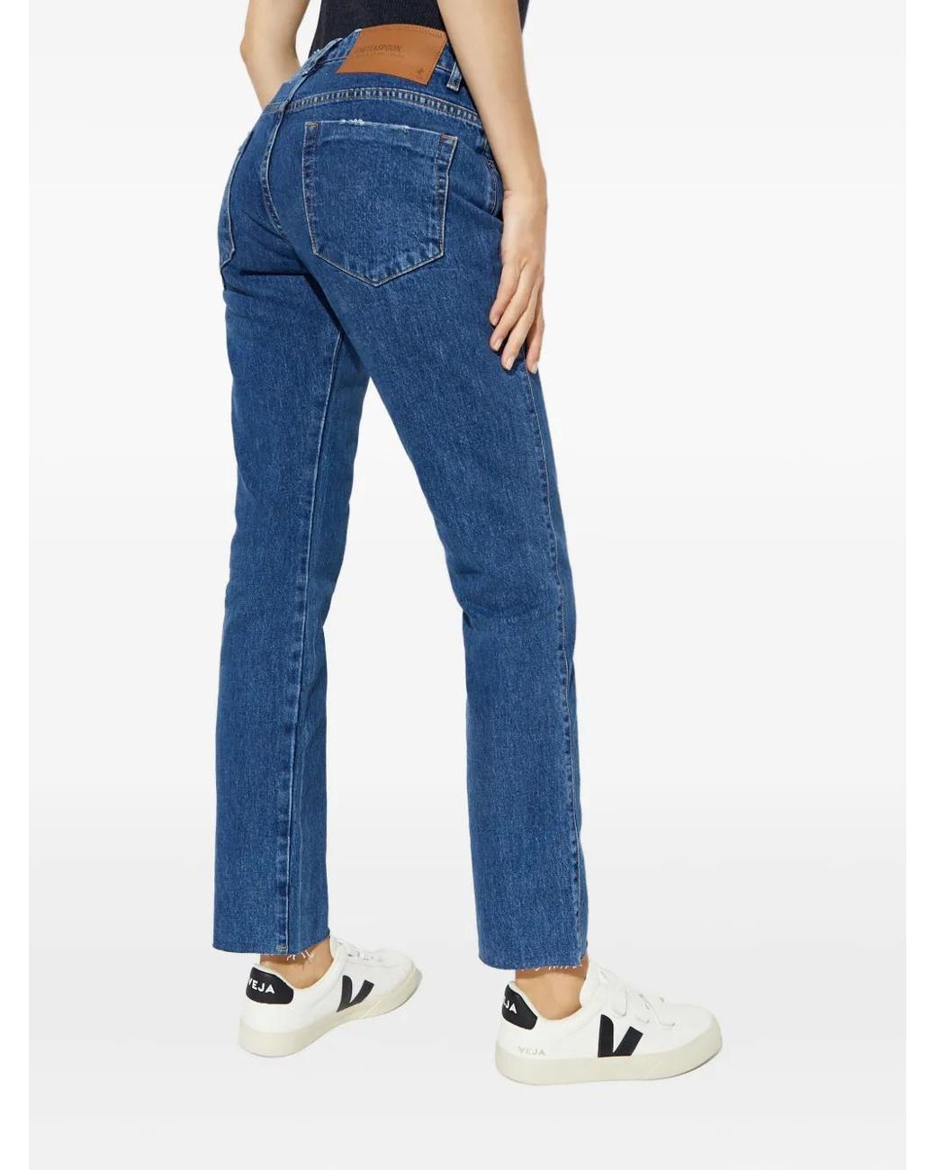 One Teaspoon Blue Truckers Raw-Edge Jeans