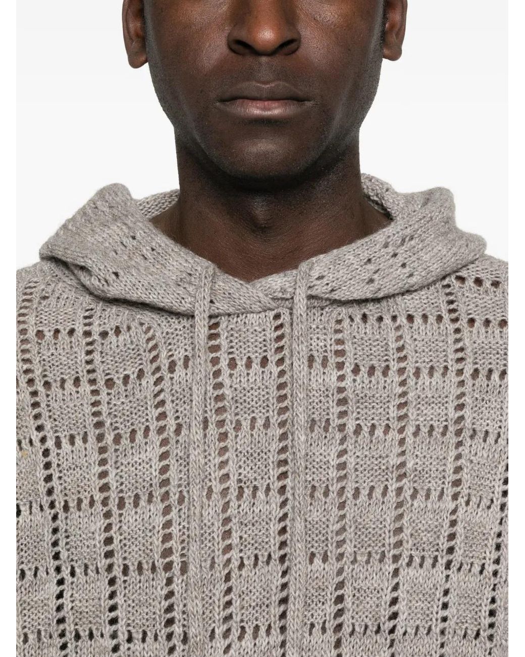 Aries Gray Long-Sleeve Hoodie Sweater for men