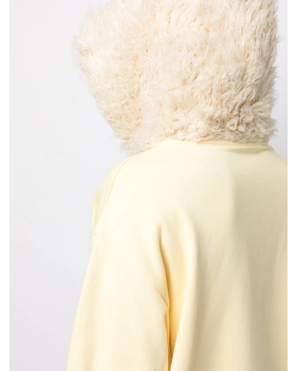 Marni Natural Faux-Fur Cotton Hoodie for men
