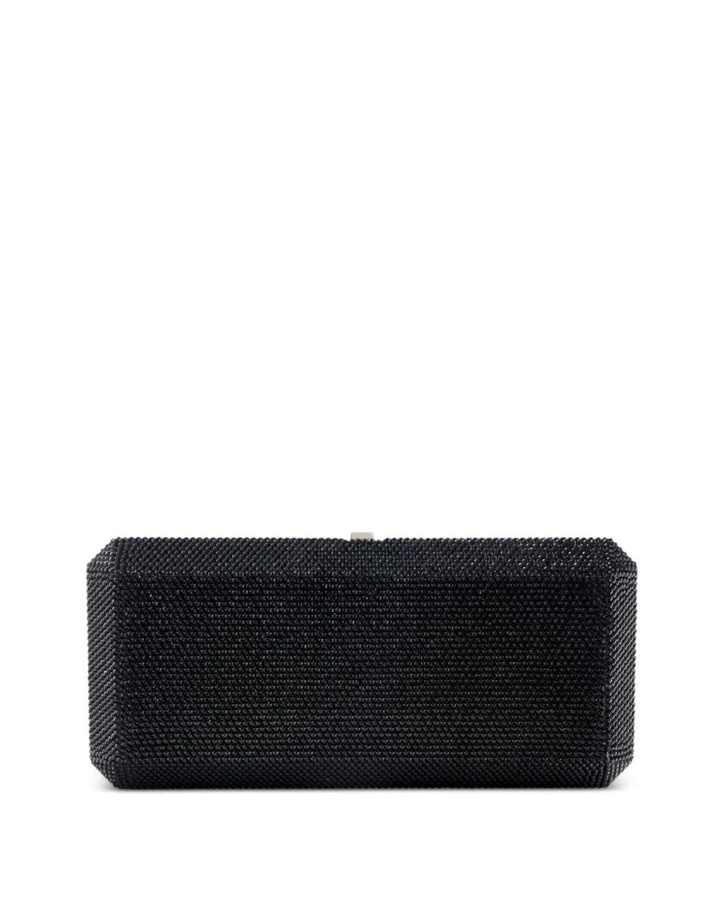 Judith Leiber Black Crystal-Embellished Clutch Bag