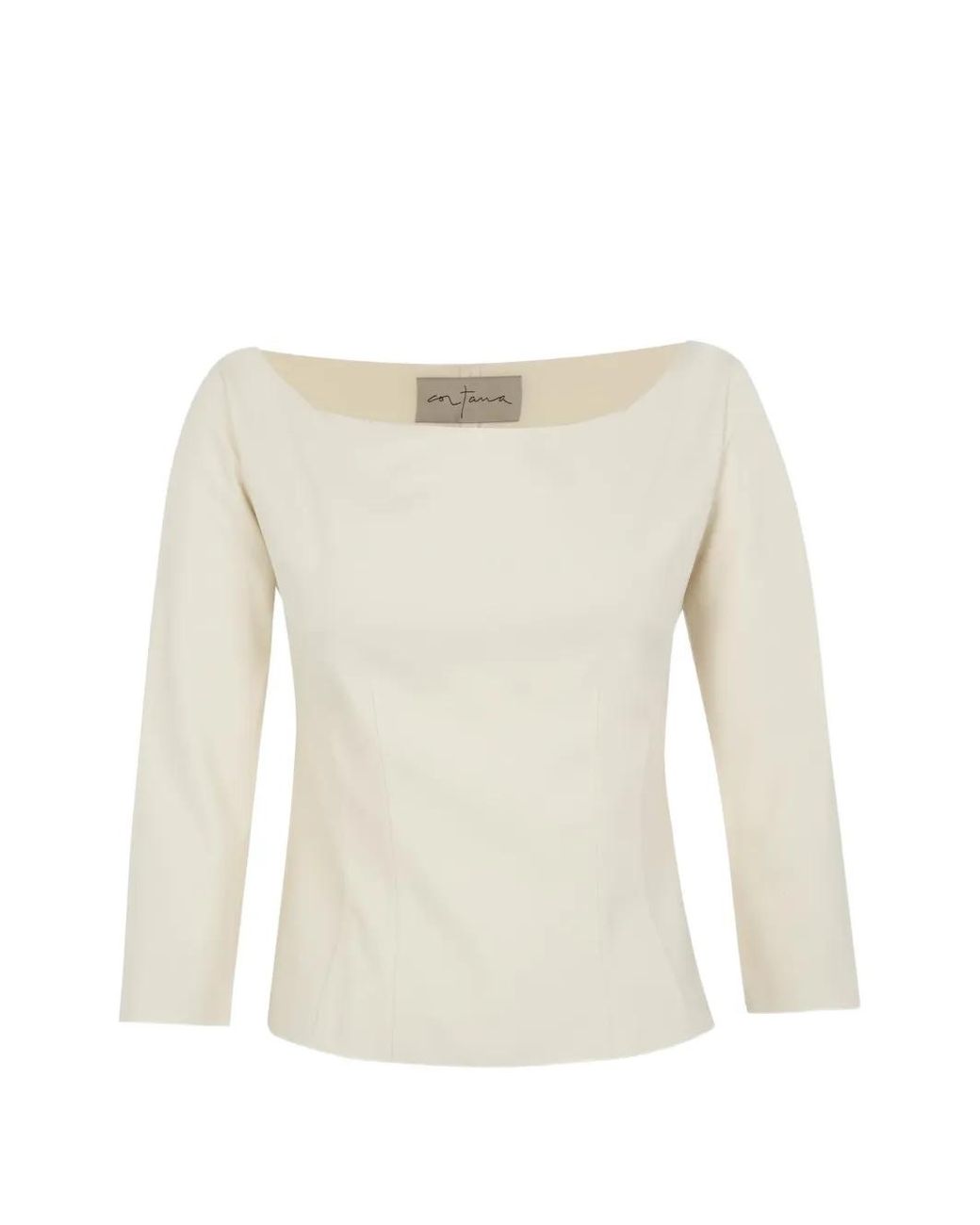 Cortana White Soto Long-Sleeve Top